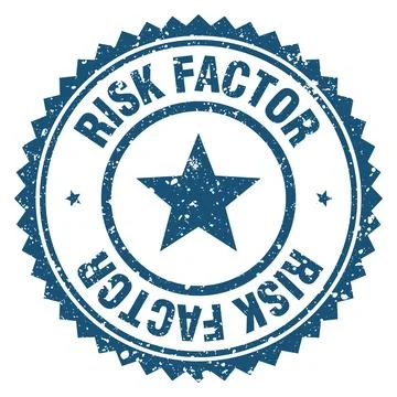 Risk factor blue grunge round stamp. risk factor stamp Stock Illustration
