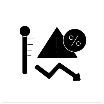 Risk glyph icon Stock Illustration