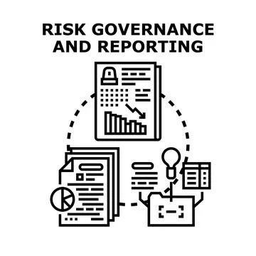 Risk governance reporting, management, analysis, and data 库存插图