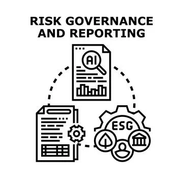 Risk governance reporting using artificial intelligence in organization 스톡 일러스트