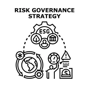 Risk governance strategy implementing esg principles 스톡 일러스트
