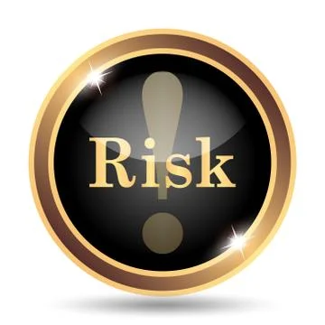 Risk icon. Internet button on white background.. Stock Illustration
