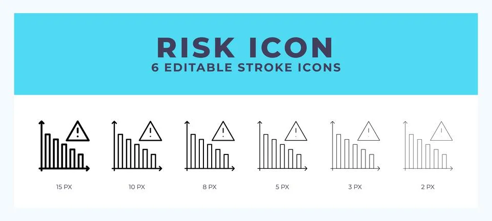 Risk icon vector illustration. With editable stroke for web. App and more. Stock Illustration