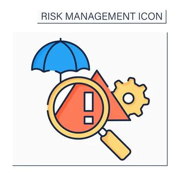 Risk identification color icon Stock Illustration