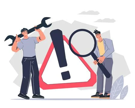 Risk, incident and problem management, crisis administration, vector isolated Stock Illustration
