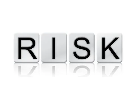 Risk Isolated Tiled Letters Concept and Theme Stock Illustration