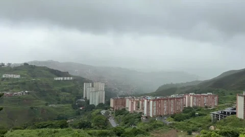 Risk of landslides in the main mountain between Caracas and La Guaira after eart Stock Footage 340276017