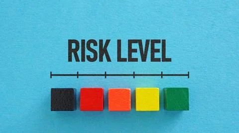 Risk level concept. Financial stability or business uncertainty. Stock Photos