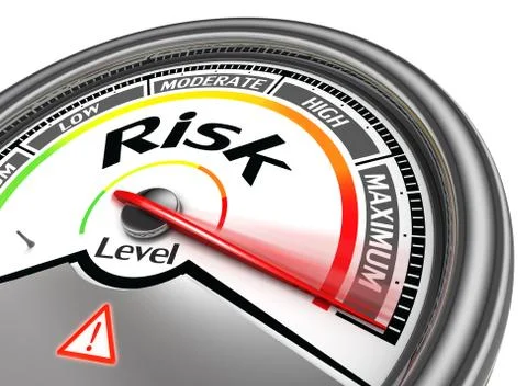 Risk level conceptual meter Stock Illustration