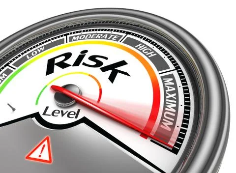 Risk level conceptual meter Stock Illustration