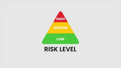 Risk Level Gauge Animation – Low to High Scale Indicator. Stock Footage 320110971