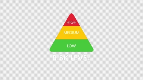 Risk Level Gauge Animation – Low to High Scale Indicator. Stock Footage 320110977