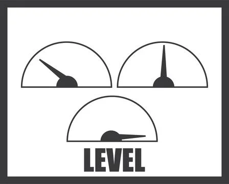 Risk level gauge icon Stock Illustration
