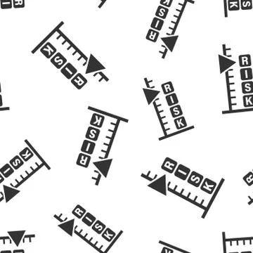 Risk level icon in flat style. Result vector illustration on white isolated b Stock Illustration