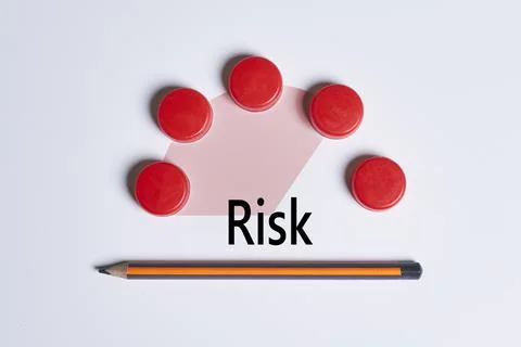 Risk level. Risk concept with red buttons Stock Photos