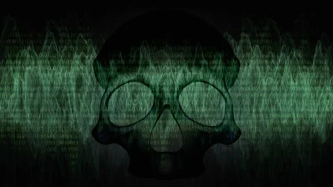 Risk lurking on the Internet - a dark theme. Stock Footage 95777666