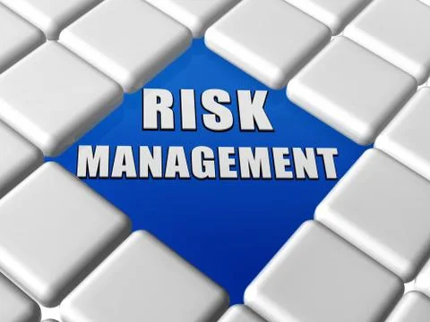 Risk management in boxes Stock Illustration