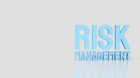 Risk Management Concept Business Strategy and Financial Planning 3d render.. Stock Illustration