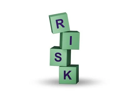 Risk management concept with cubes stack Stock Illustration