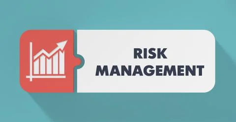 Risk Management Concept in Flat Design. Illustrazione stock
