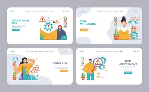 Risk Management concept. Flat vector illustration イラスト素材