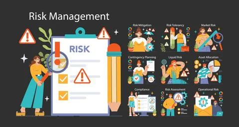 Risk Management concept. Flat vector illustration 스톡 일러스트