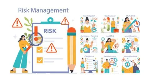 Risk Management concept. Flat vector illustration イラスト素材