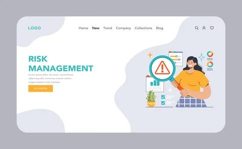 Risk Management concept. Flat vector illustration 库存插图