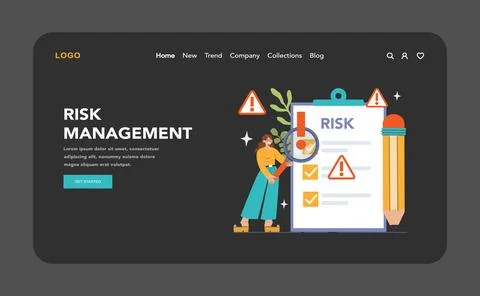 Risk Management concept. Flat vector illustration Illustration