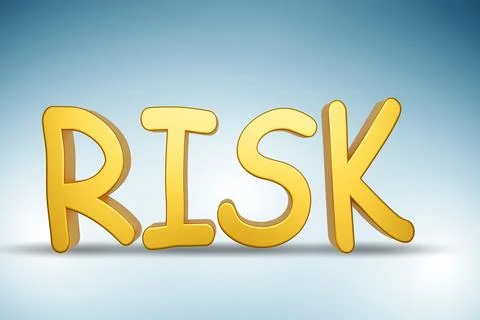 Risk management concept with letters Illustrazione stock