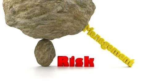 Risk management concept stabilized rocks Stock Illustration