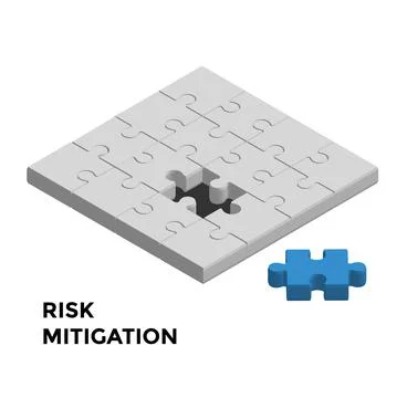 Risk management development puzzle Illustrazione stock