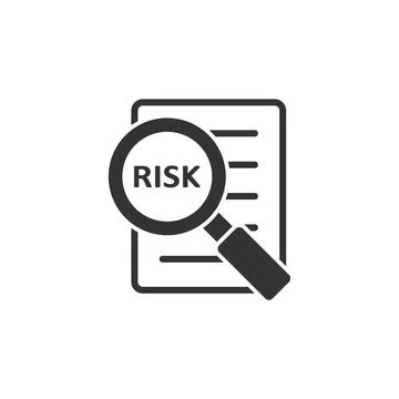 Risk management icon in flat style. Document vector illustration on white iso イラスト素材