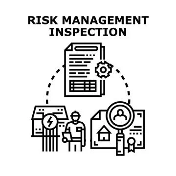 Risk management inspection process for property safety 스톡 일러스트
