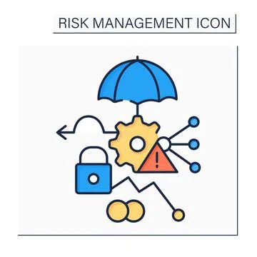 Risk management methods color icon Stock Illustration