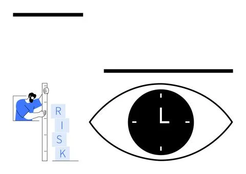 Risk management, time management, decision-making, analysis, workplace strate Stock Illustration