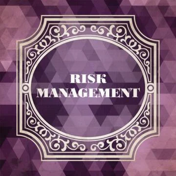 Risk Management. Vintage Background. 库存插图