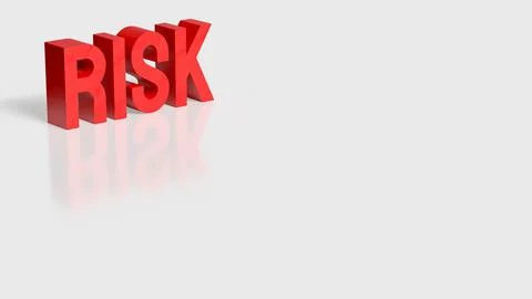 Risk Management Warning Concept 3d render.. Stock Illustration