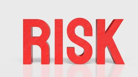Risk Management Warning Concept 3d render.. 库存插图