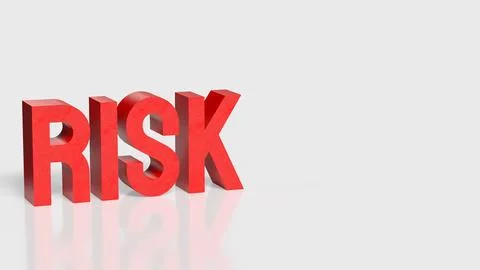 Risk Management Warning Concept 3d render.. Stock Photos