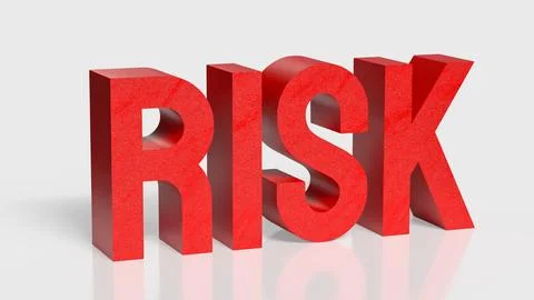 Risk Management Warning Concept 3d render.. Stock Photos