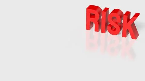Risk Management Warning Concept 3d render.. Stock Photos