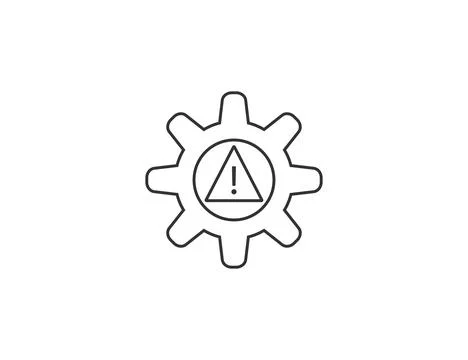 Risk management, warning icon. Vector illustration. 스톡 일러스트