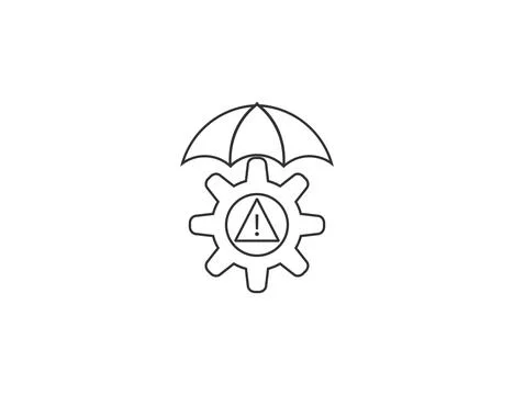 Risk management, warning icon. Vector illustration. Stock Illustration