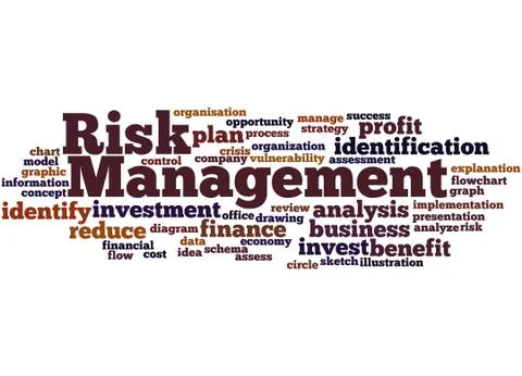 Risk Management, word cloud concept Stock Illustration