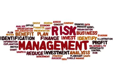 Risk Management, word cloud concept Stock Illustration