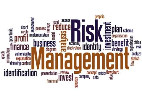 Risk Management, word cloud concept Illustration