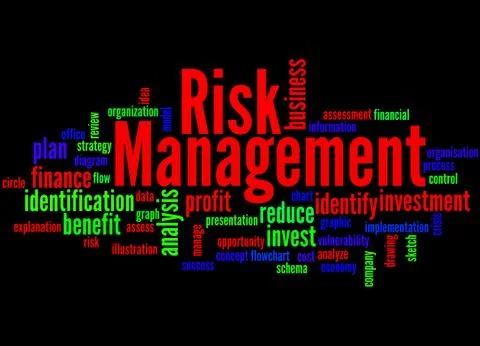 Risk Management, word cloud concept Illustration