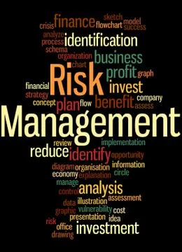 Risk Management, word cloud concept Illustration