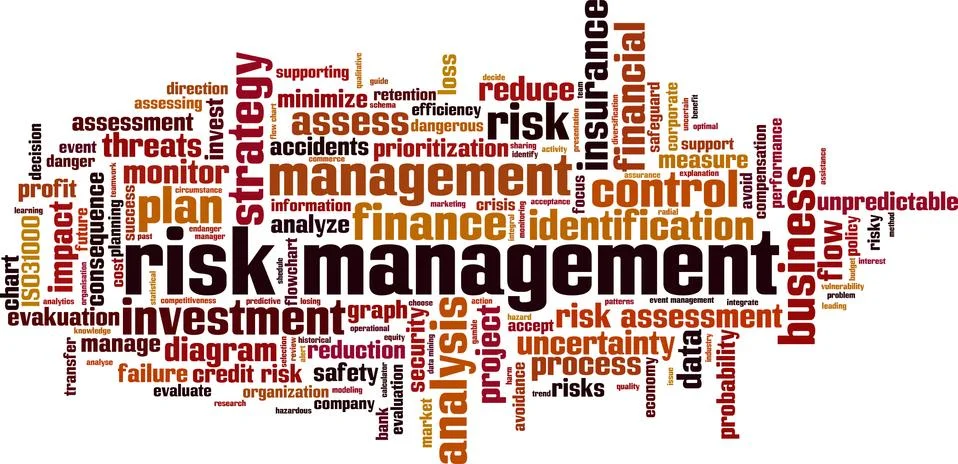 Risk management word cloud Stock Illustration